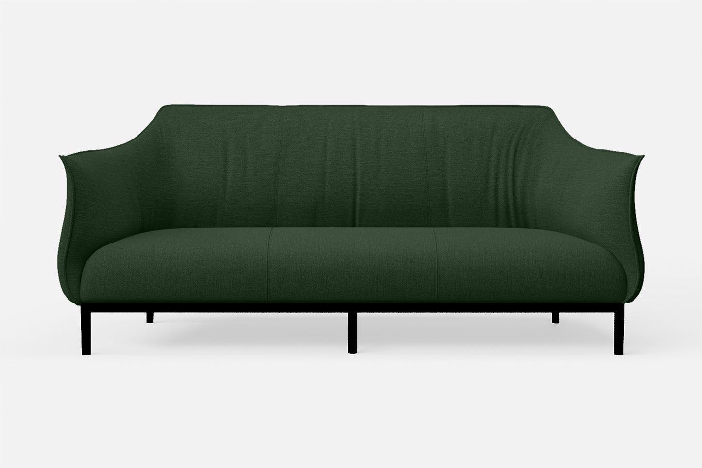 Lamezia 3 Seater Sofa Forest Green Linen Fabric