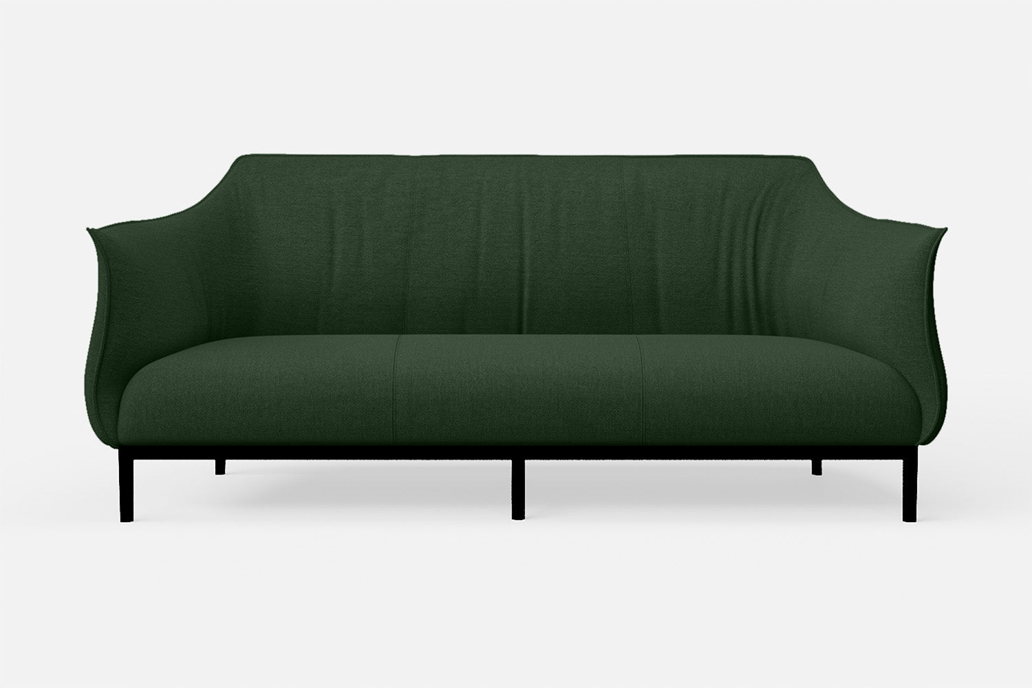 Lamezia 3 Seater Sofa Forest Green Linen Fabric