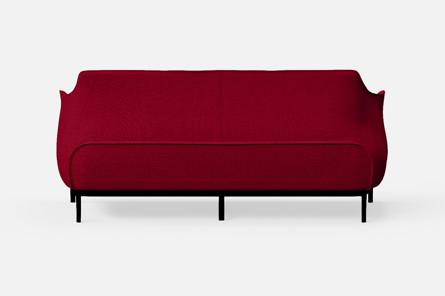 Lamezia 3 Seater Sofa Red Linen Fabric