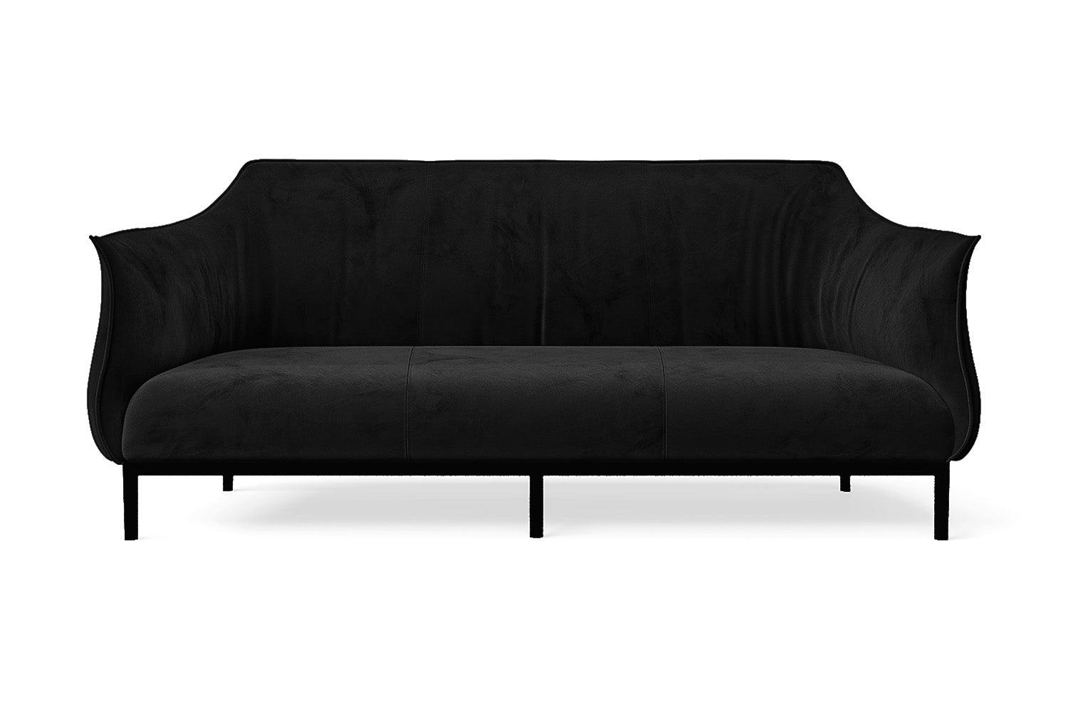 Lamezia 3 Seater Sofa Black Velvet