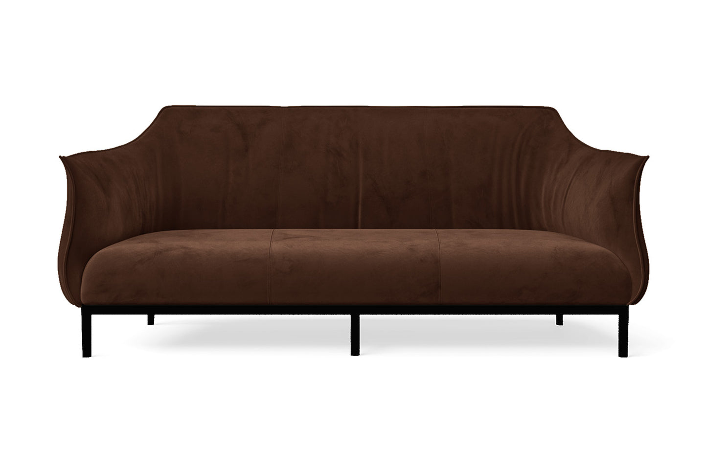 Lamezia 3 Seater Sofa Coffee Brown Velvet