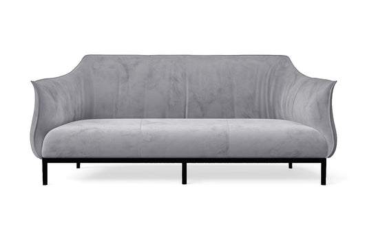 Lamezia 3 Seater Sofa Silver Velvet