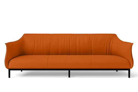 Lamezia 4 Seater Sofa Orange Leather