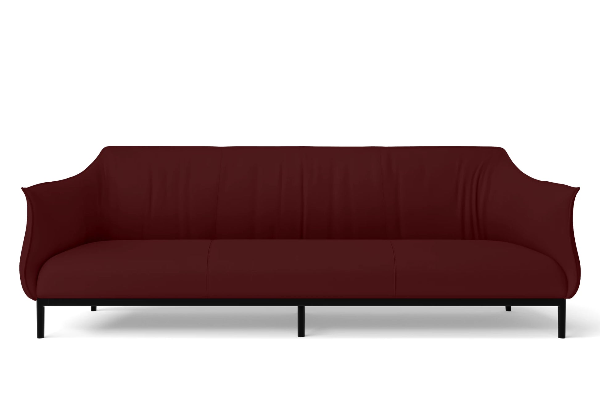 Lamezia 4 Seater Sofa Red Leather