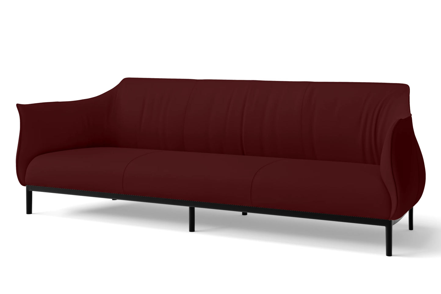 Lamezia 4 Seater Sofa Red Leather