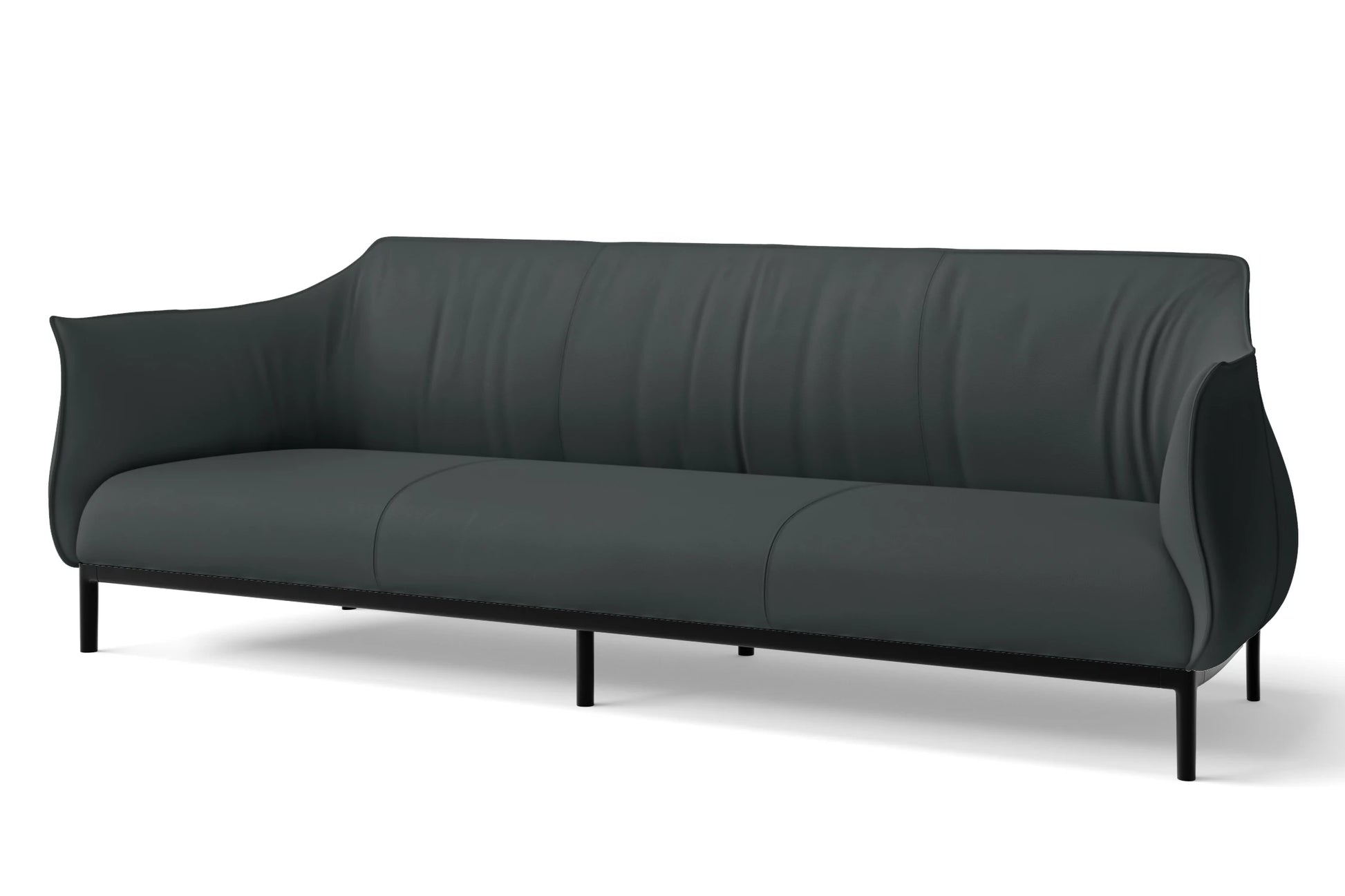 Lamezia 4 Seater Sofa Slate Leather