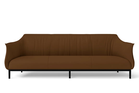 Lamezia 4 Seater Sofa Walnut Brown Leather