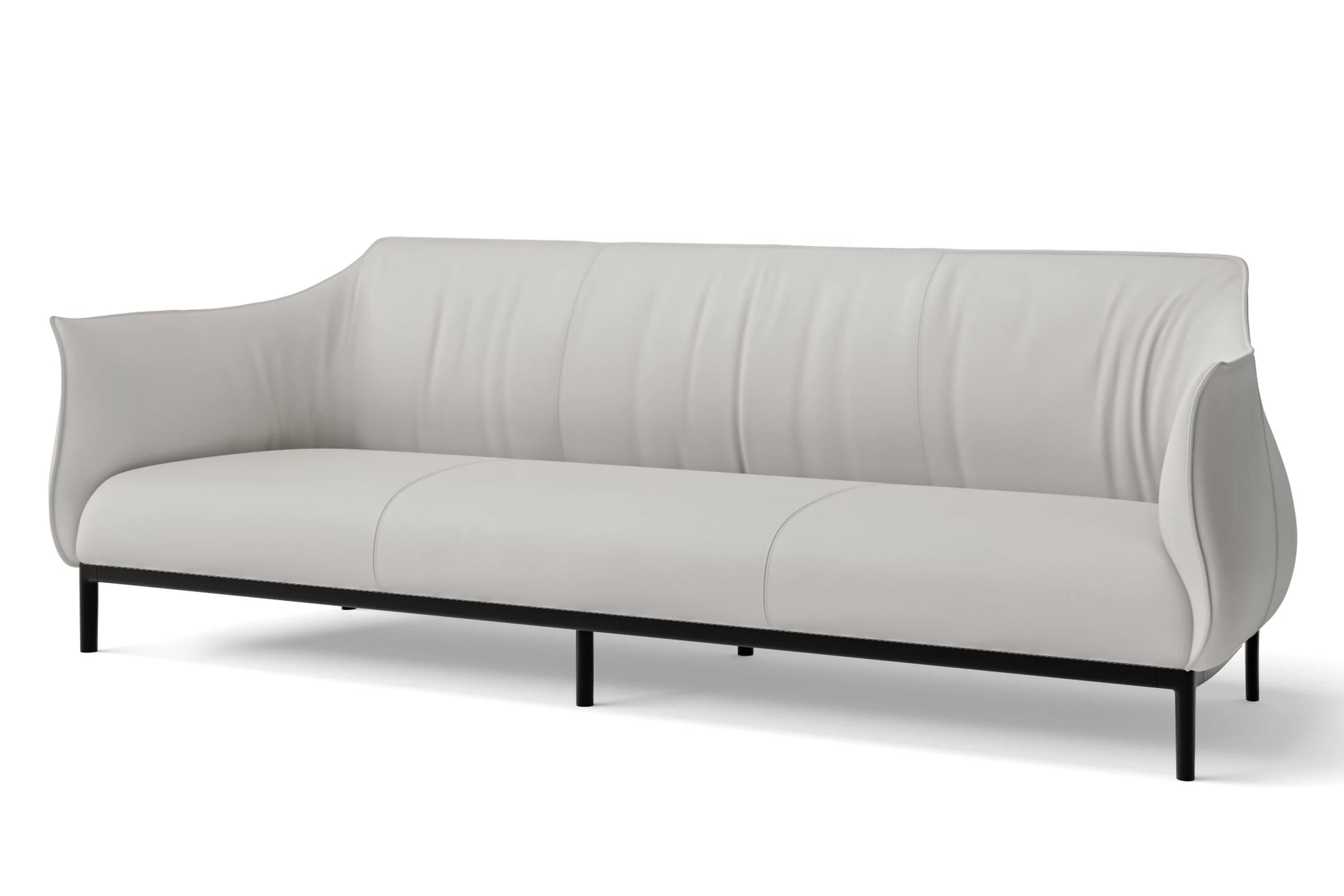 Lamezia 4 Seater Sofa White Leather