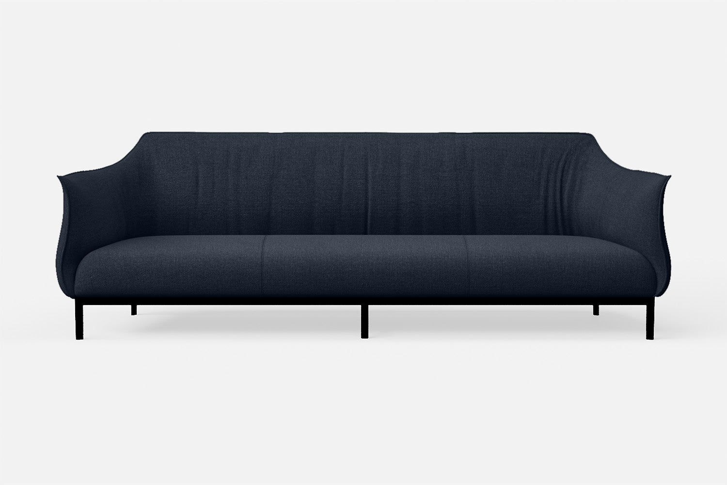 Lamezia 4 Seater Sofa Dark Blue Linen Fabric