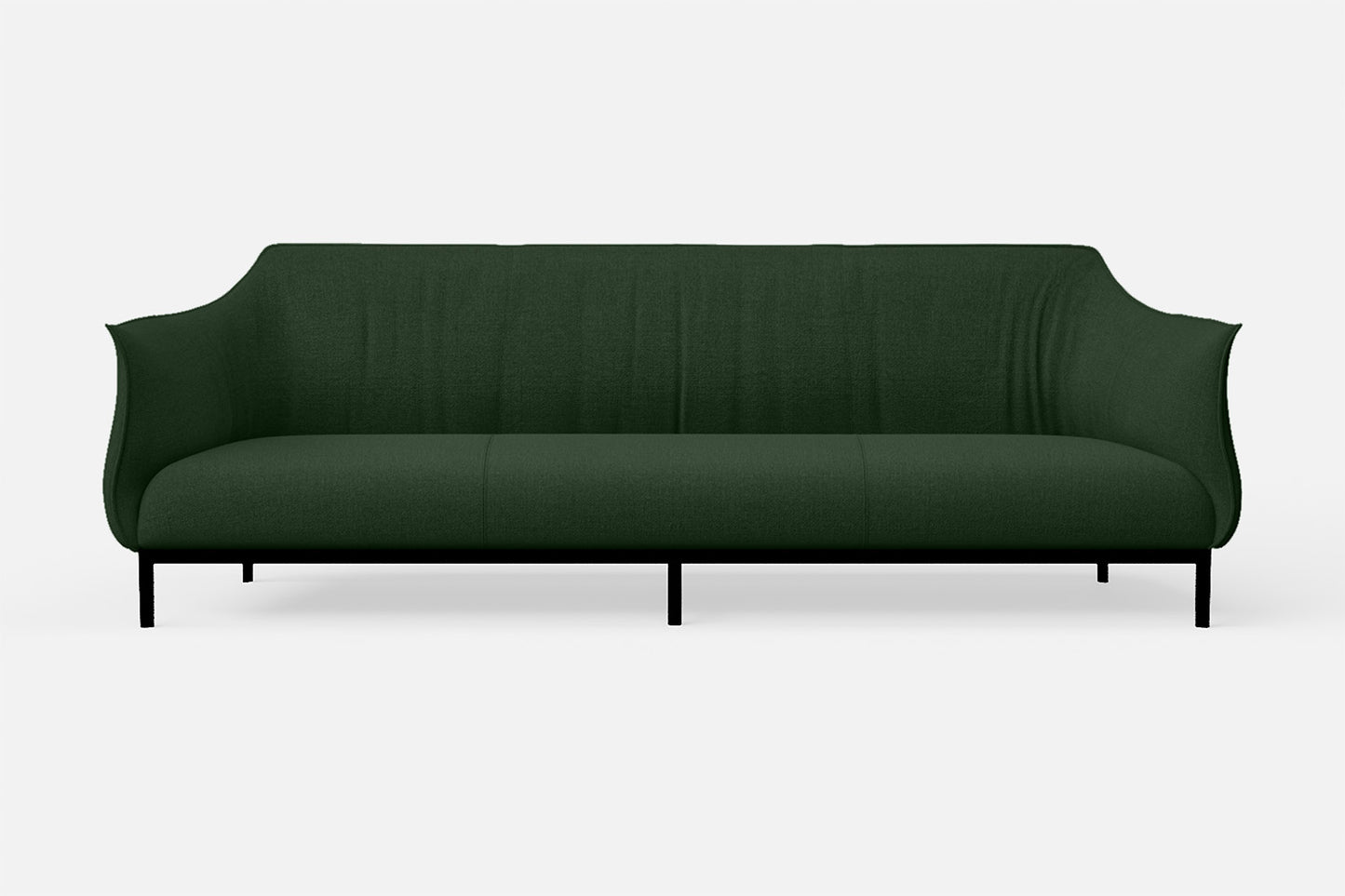 Lamezia 4 Seater Sofa Forest Green Linen Fabric