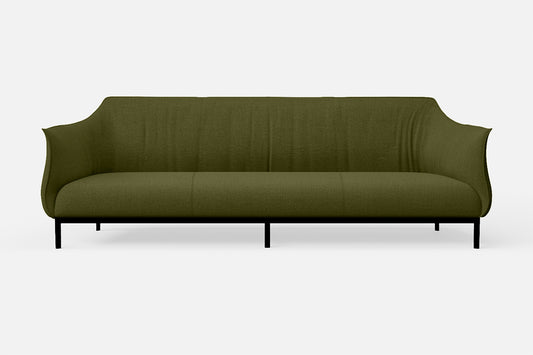 Lamezia 4 Seater Sofa Olive Linen Fabric