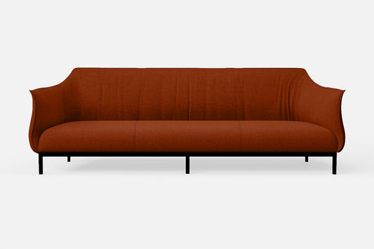 Lamezia 4 Seater Sofa Orange Linen Fabric