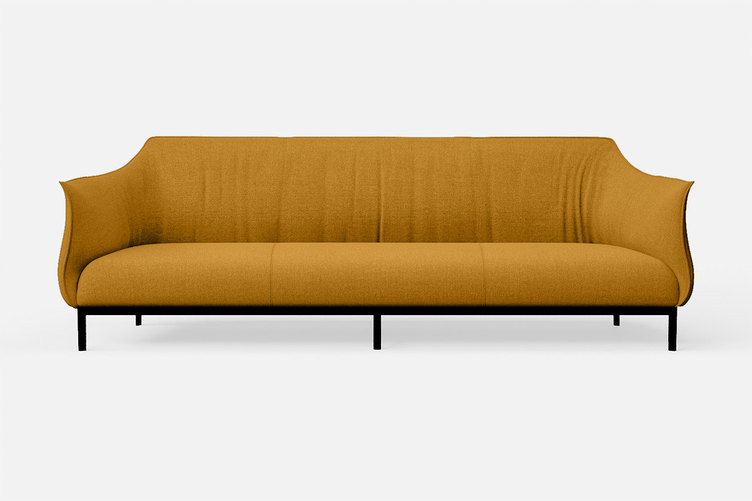 Lamezia 4 Seater Sofa Yellow Linen Fabric