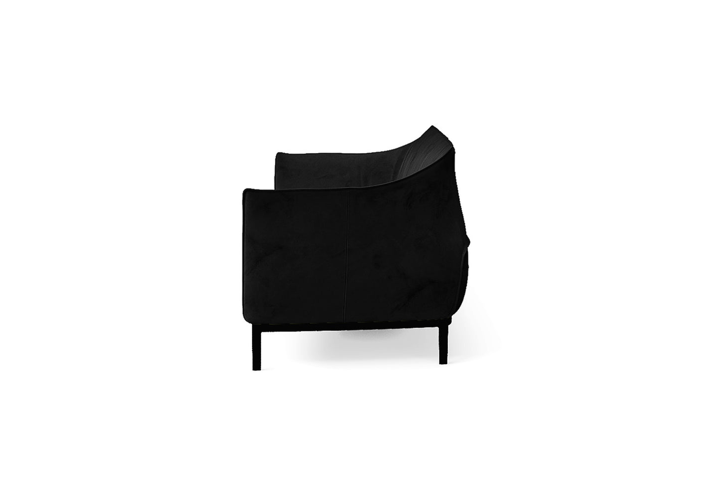 Lamezia 4 Seater Sofa Black Velvet