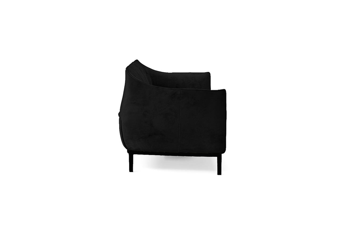 Lamezia 4 Seater Sofa Black Velvet