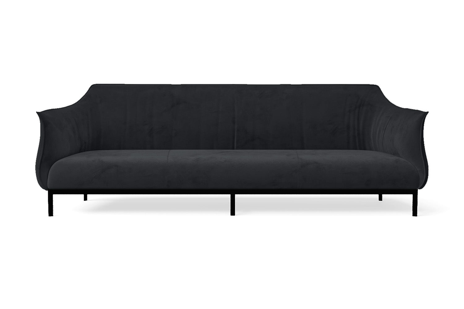 Lamezia 4 Seater Sofa Dark Grey Velvet