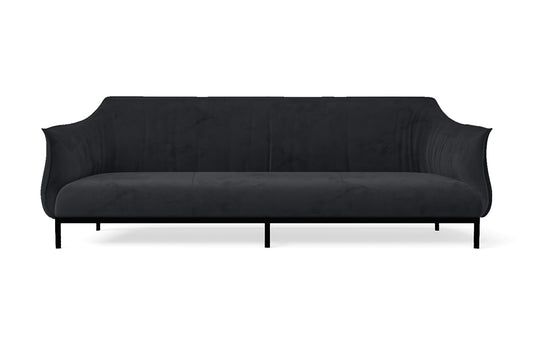 Lamezia 4 Seater Sofa Dark Grey Velvet