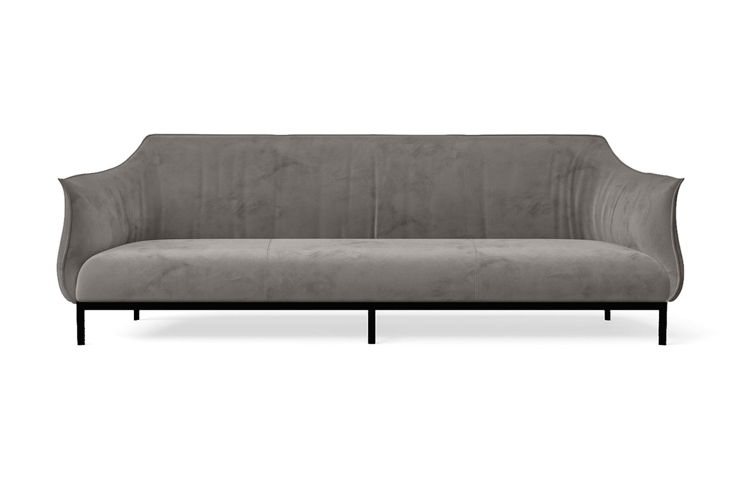 Lamezia 4 Seater Sofa Grey Velvet