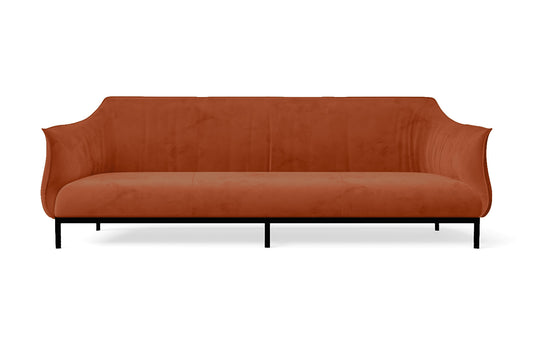 Lamezia 4 Seater Sofa Orange Velvet