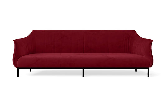 Lamezia 4 Seater Sofa Red Velvet