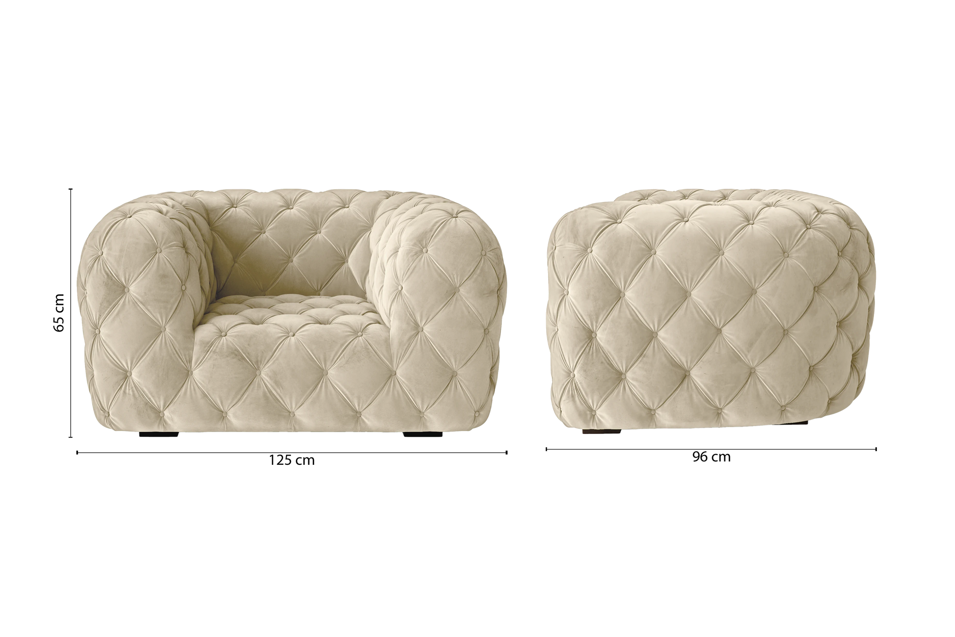 Lecce Armchair Cream Velvet