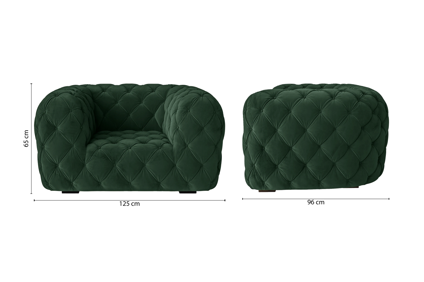 Lecce Armchair Green Velvet