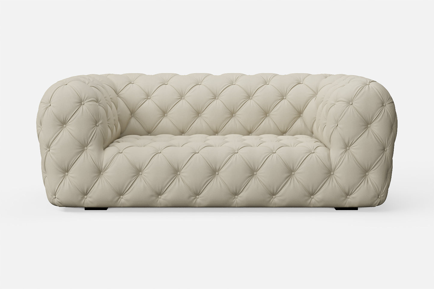 Lecce 2 Seater Sofa Cream Leather