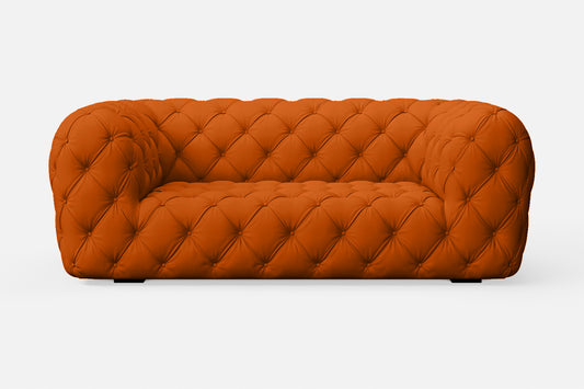 Lecce 2 Seater Sofa Orange Leather