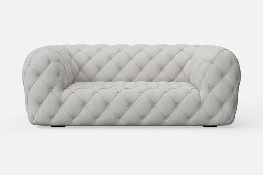 Lecce 2 Seater Sofa White Leather