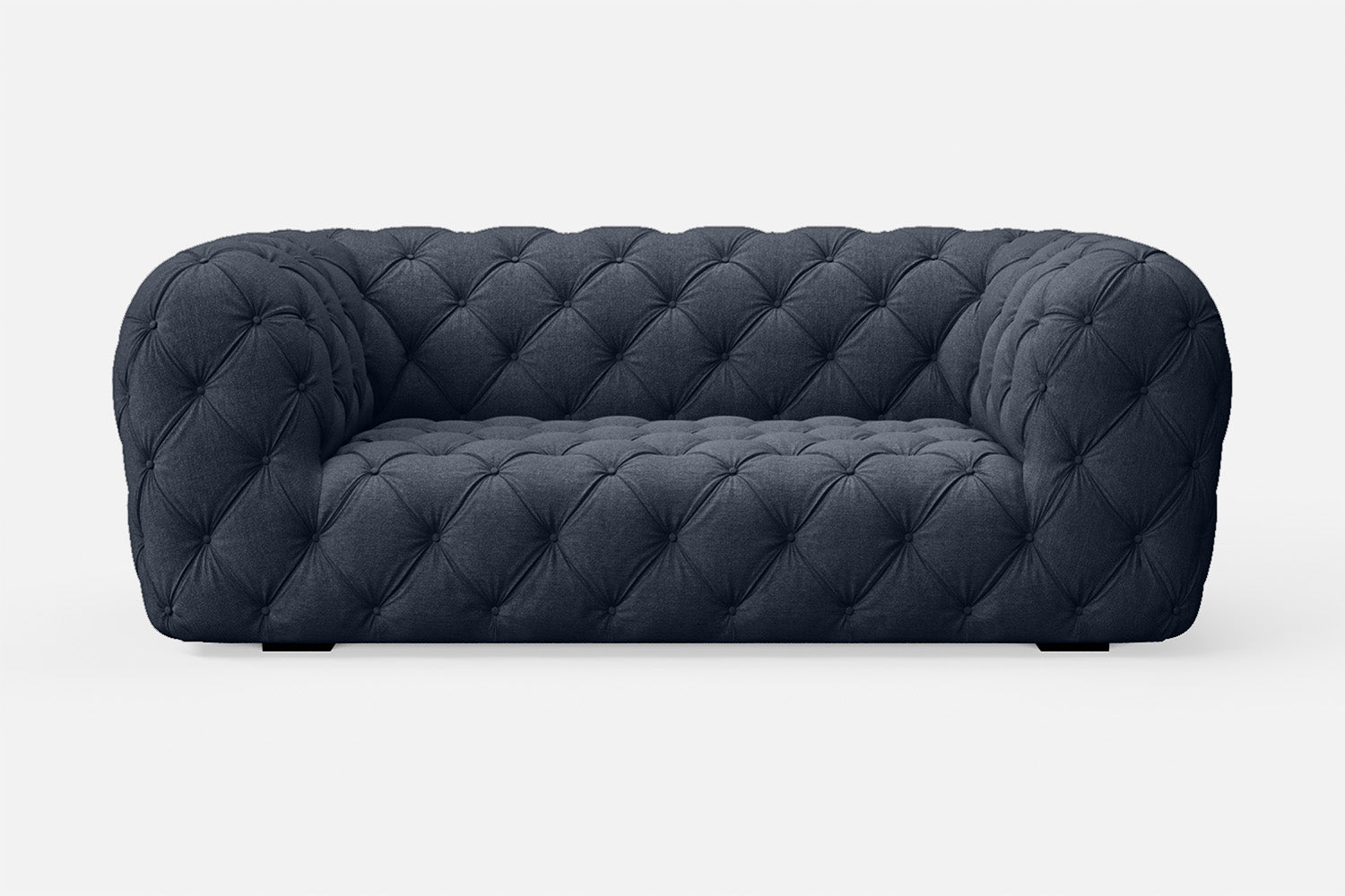 Lecce 2 Seater Sofa Dark Blue Linen Fabric