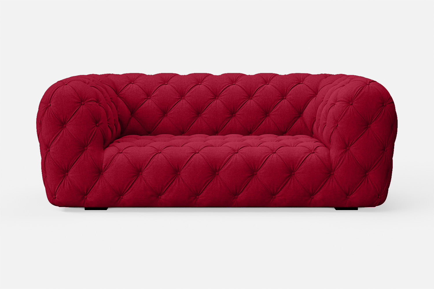 Lecce 2 Seater Sofa Red Linen Fabric