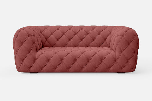 Lecce 2 Seater Sofa Rose Pink Linen Fabric