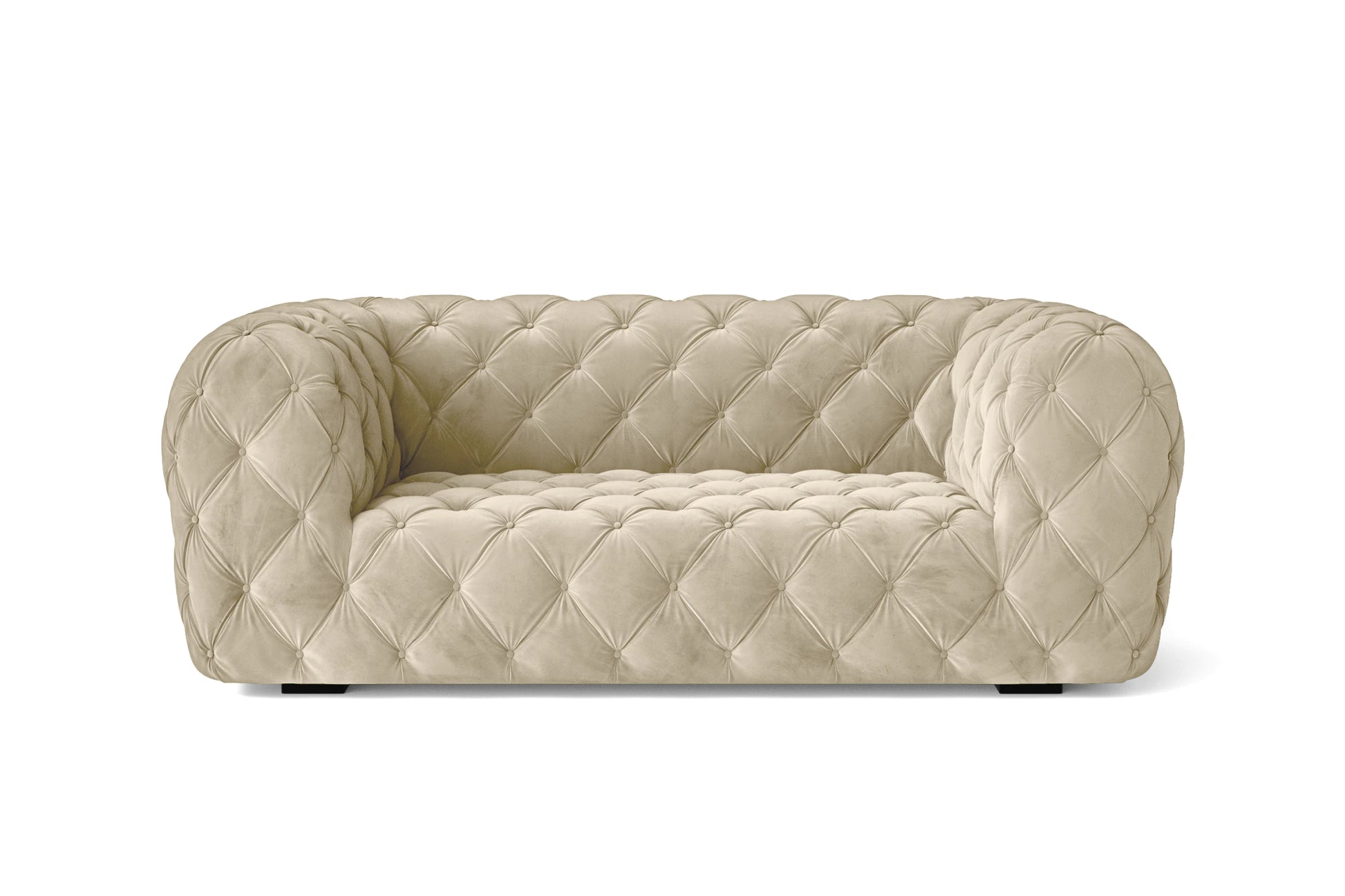 Lecce 2 Seater Sofa Cream Velvet