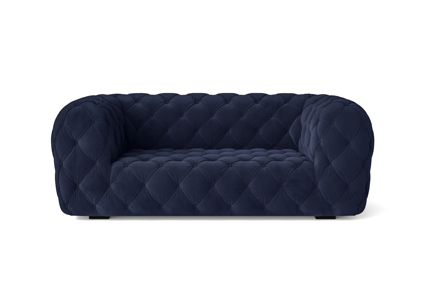 Lecce 2 Seater Sofa Dark Blue Velvet