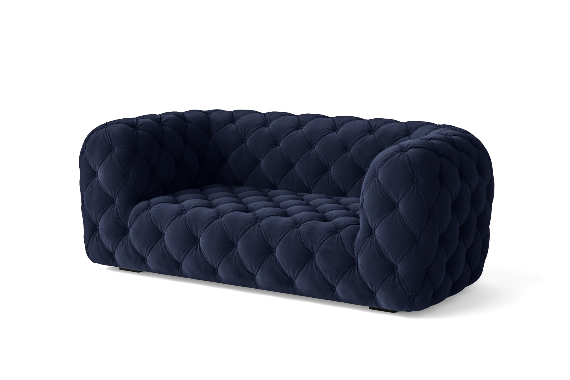 Lecce 2 Seater Sofa Dark Blue Velvet