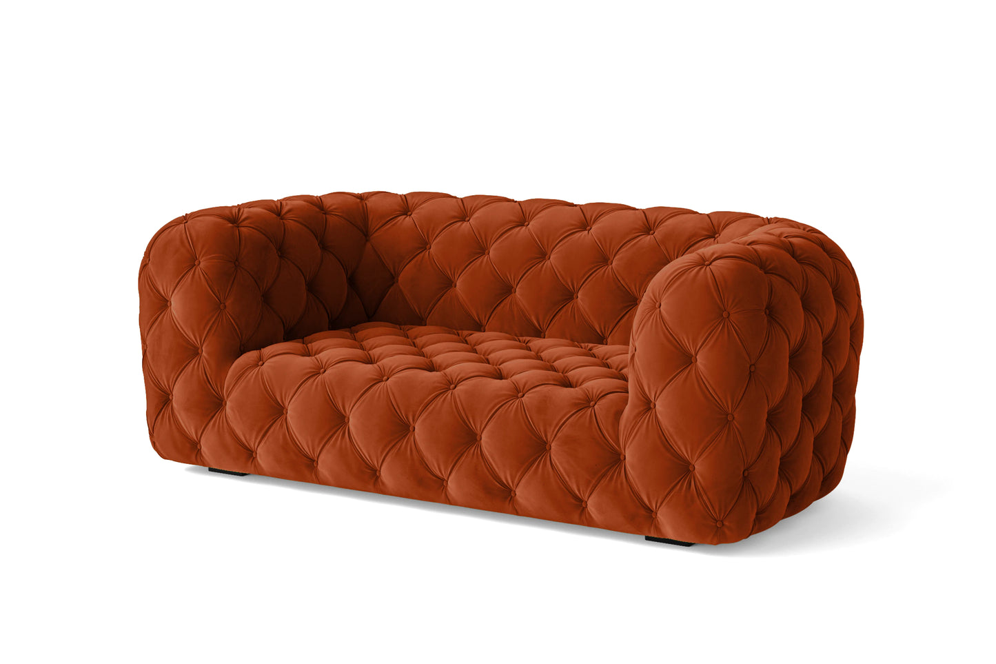 Lecce 2 Seater Sofa Orange Velvet