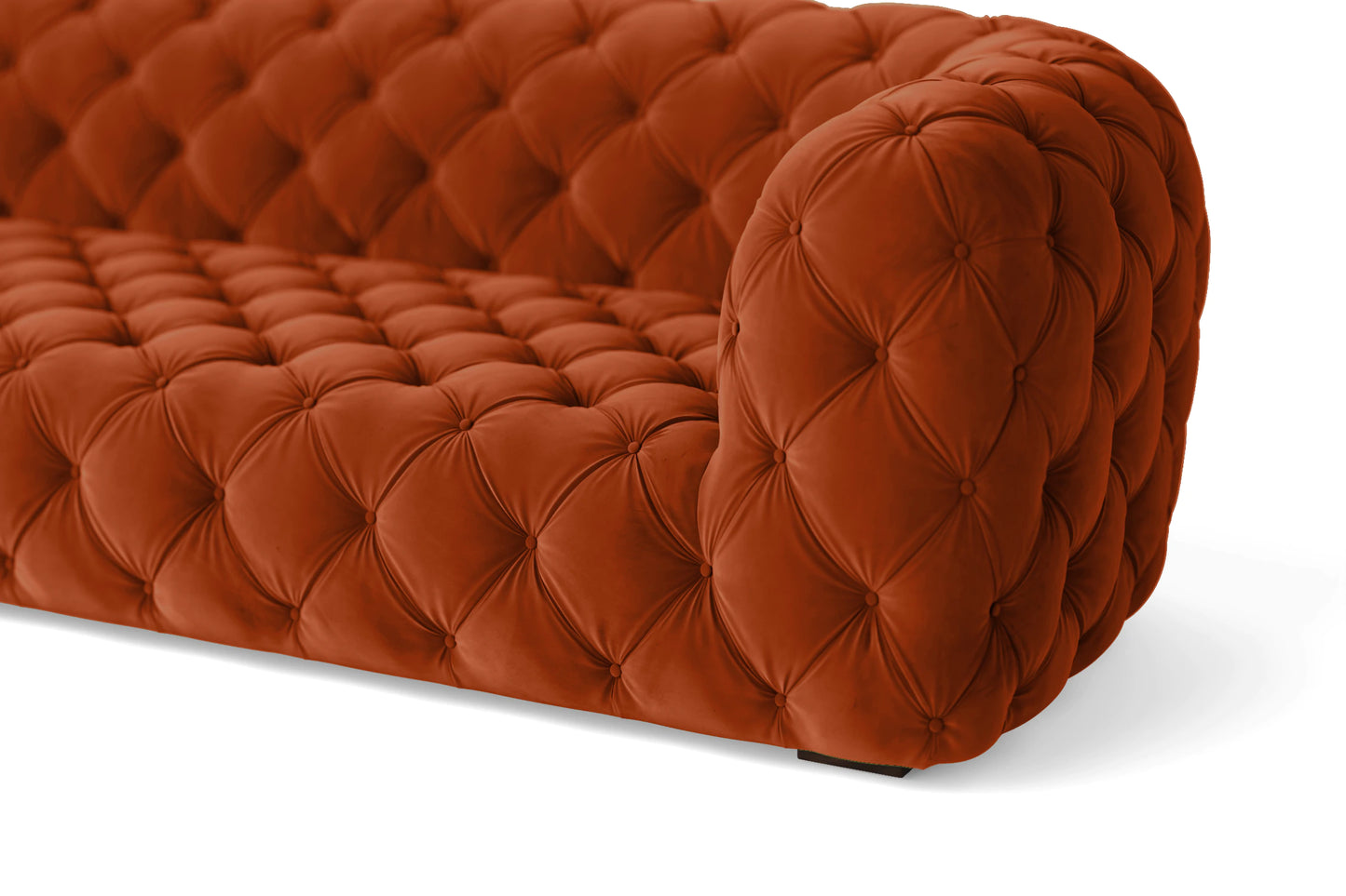 Lecce 2 Seater Sofa Orange Velvet