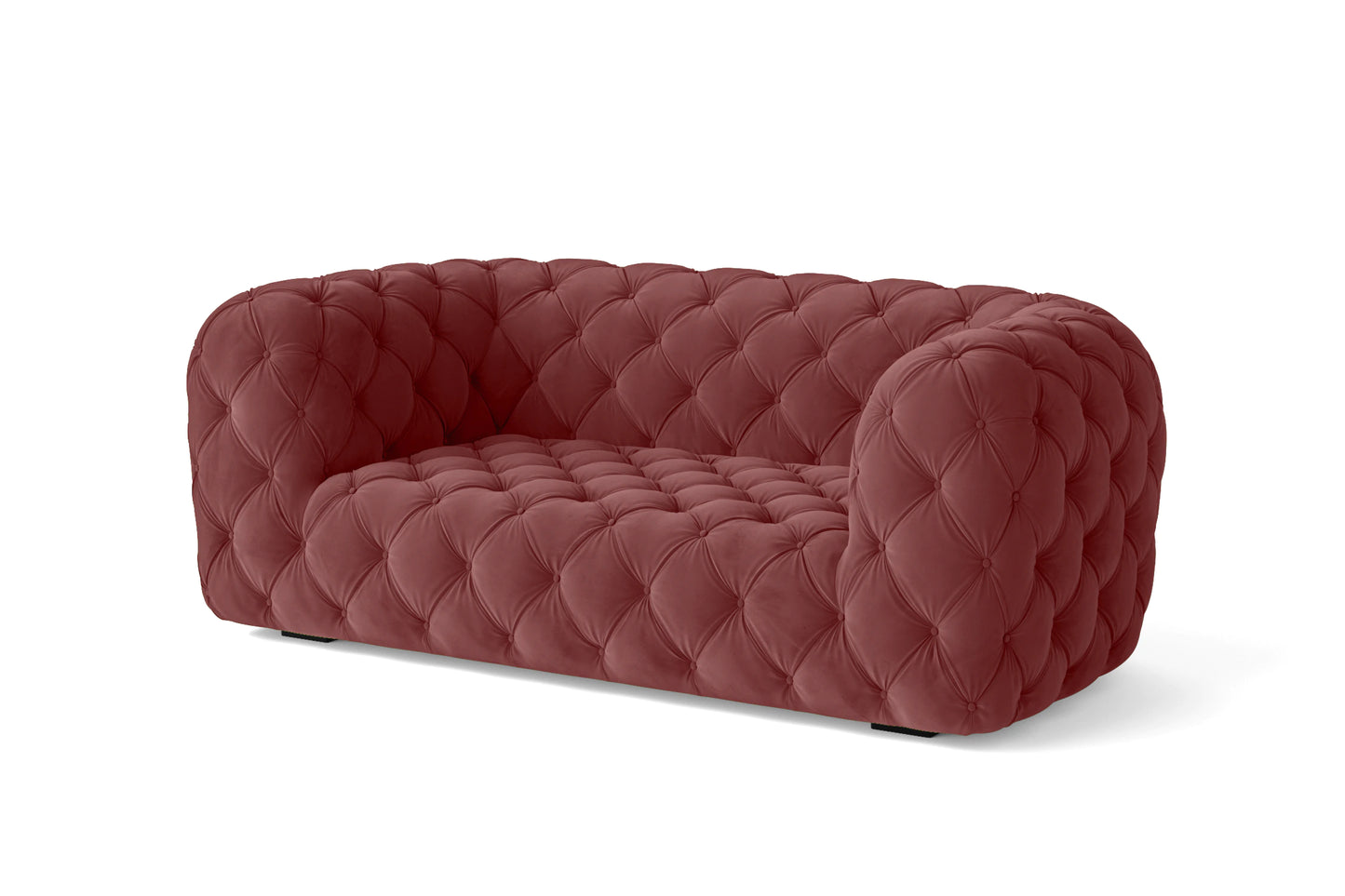 Lecce 2 Seater Sofa Pink Velvet