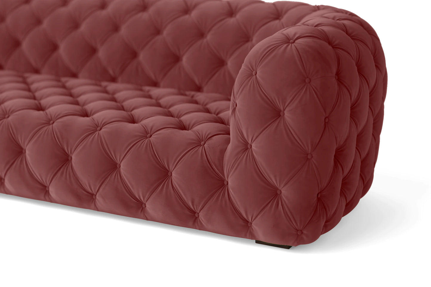 Lecce 2 Seater Sofa Pink Velvet