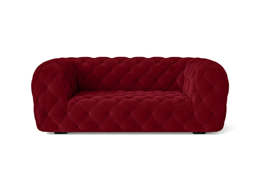 Lecce 2 Seater Sofa Red Velvet