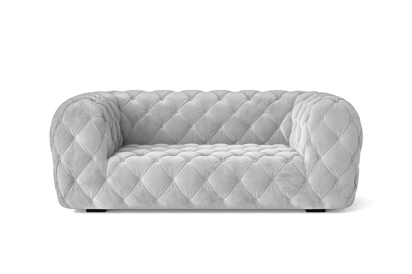 Lecce 2 Seater Sofa White Velvet