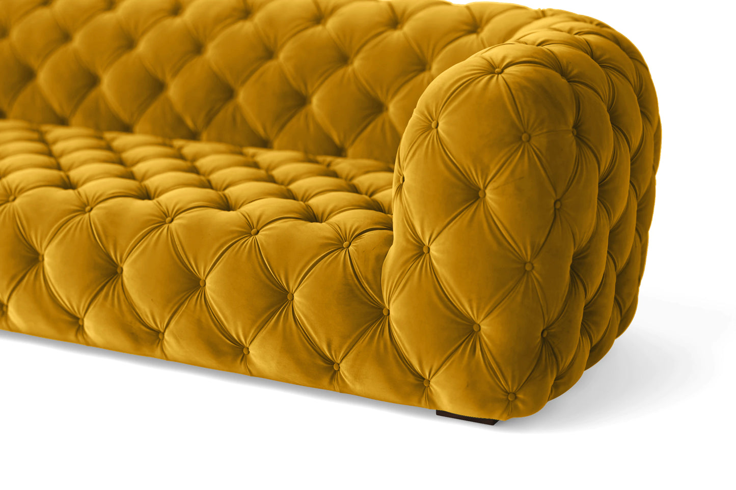 Lecce 2 Seater Sofa Yellow Velvet