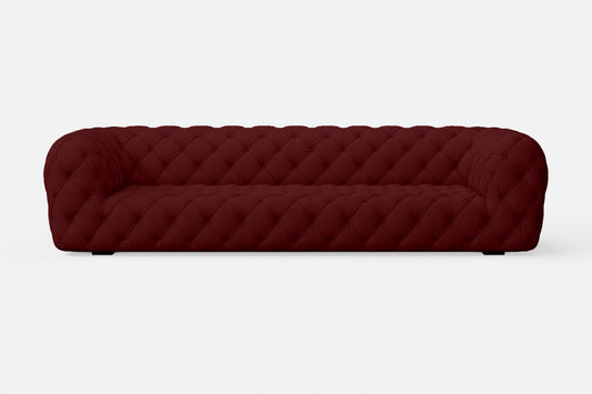 Lecce 3 Seater Sofa Red Leather