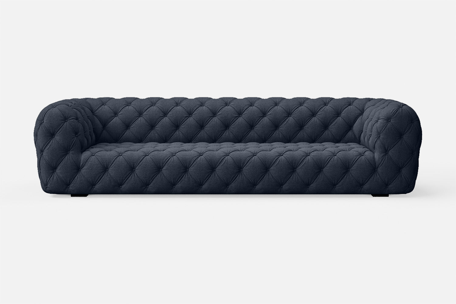 Lecce 3 Seater Sofa Dark Blue Linen Fabric