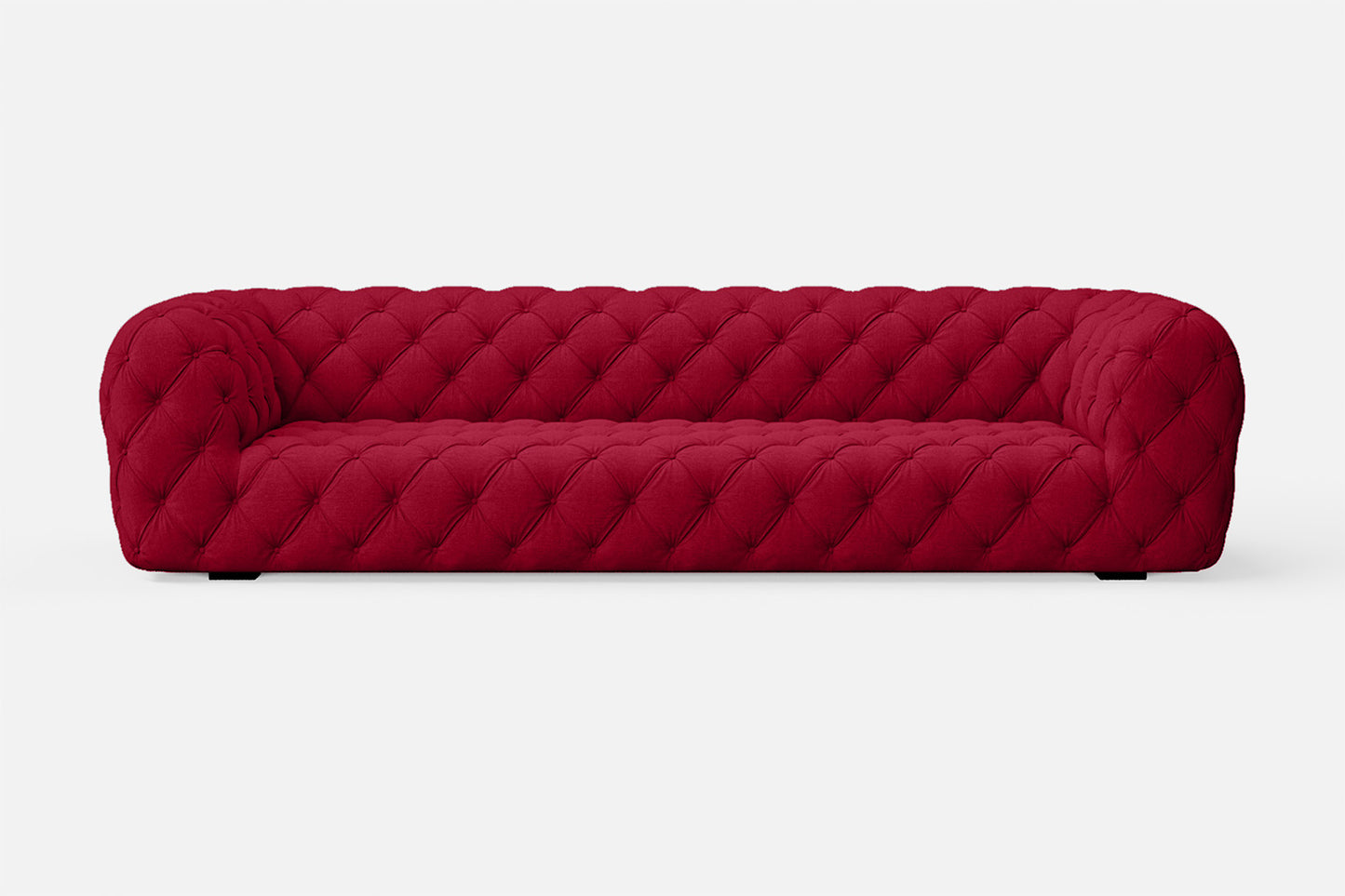 Lecce 3 Seater Sofa Red Linen Fabric