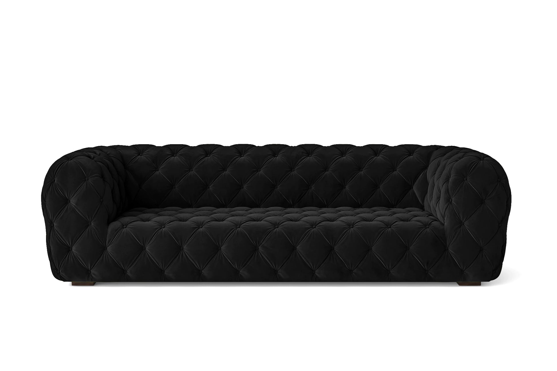 Lecce 3 Seater Sofa Black Velvet