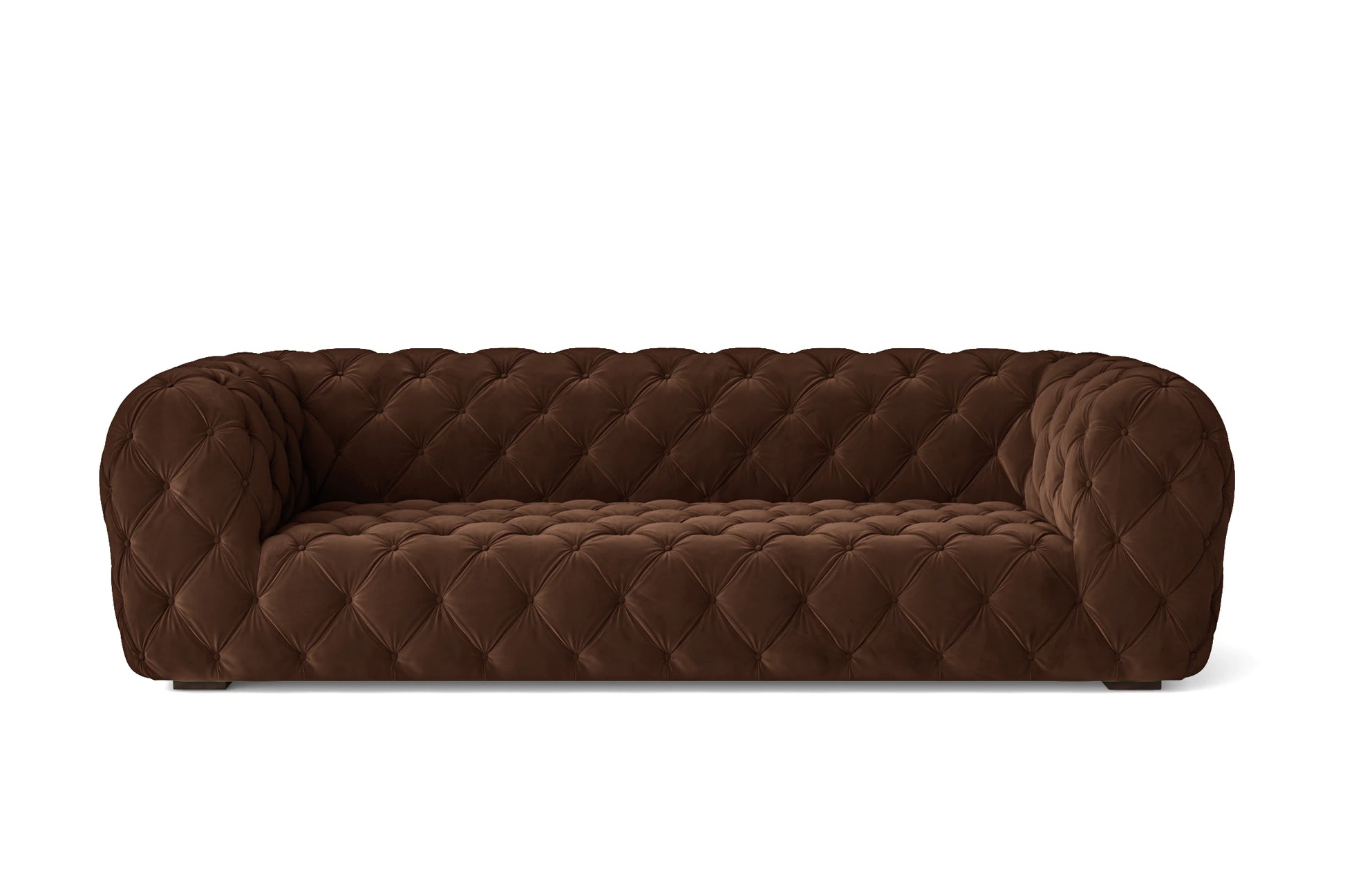 Lecce 3 Seater Sofa Coffee Brown Velvet