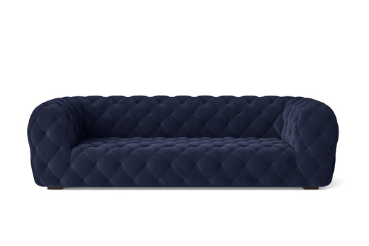 Lecce 3 Seater Sofa Dark Blue Velvet