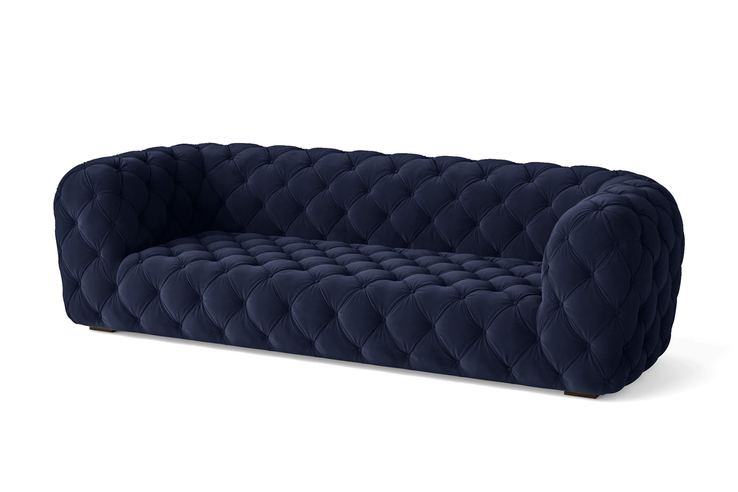 Lecce 3 Seater Sofa Dark Blue Velvet