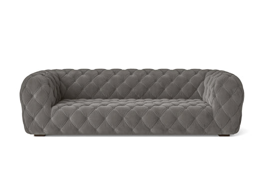 Lecce 3 Seater Sofa Grey Velvet